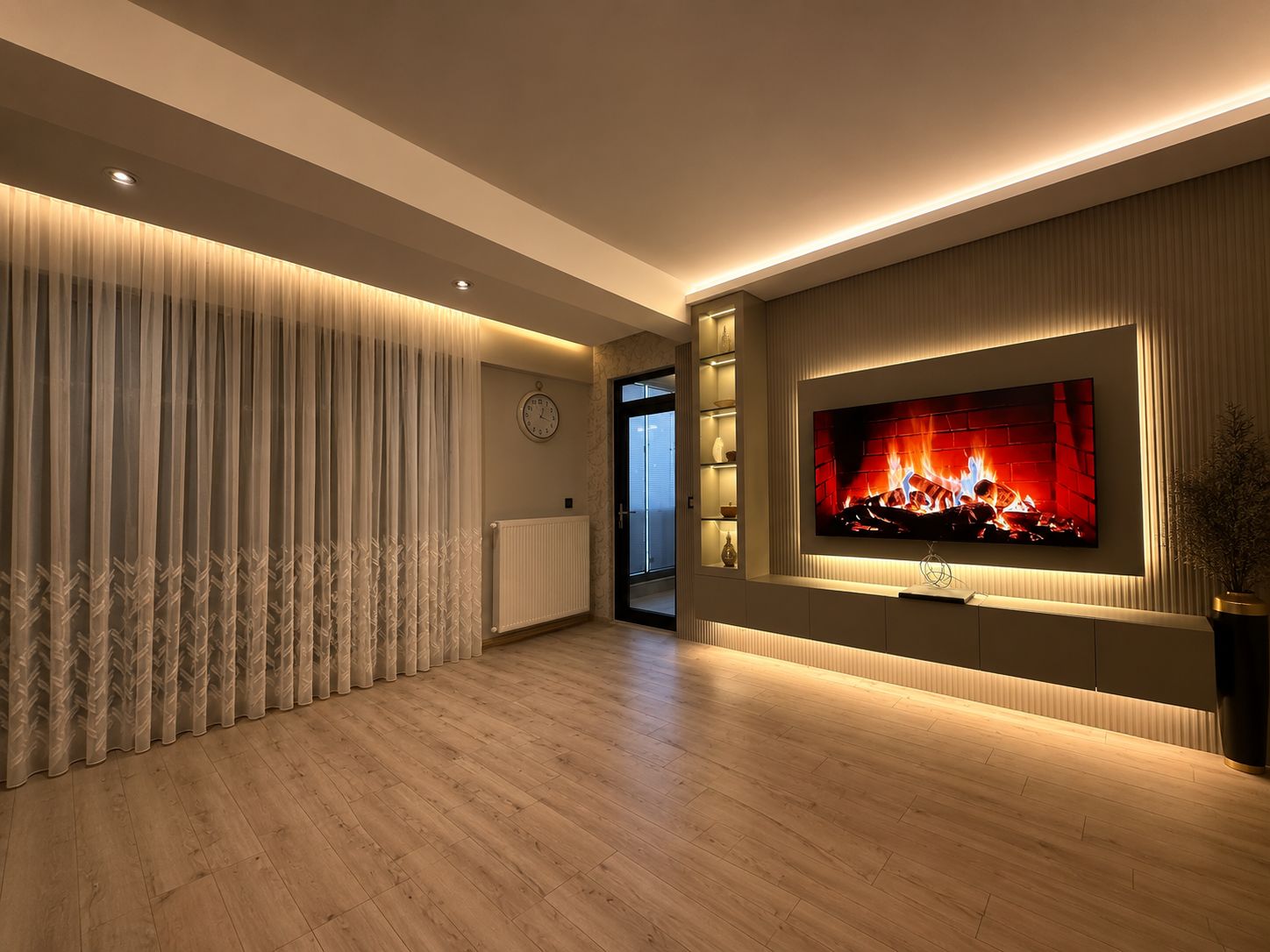 Wohnzimmer mit TV-Wandmöbel